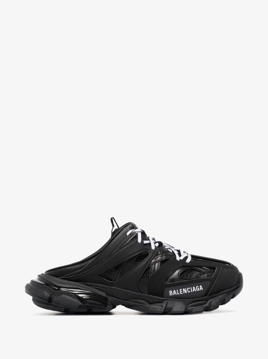 Black Track Sneaker Mules