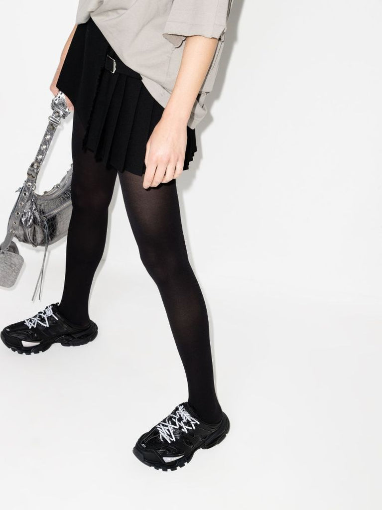 Black Track Sneaker Mules