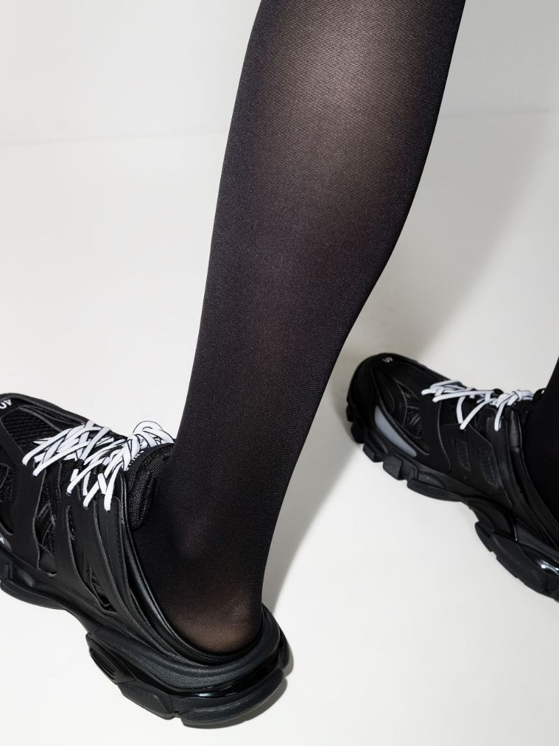 Black Track Sneaker Mules