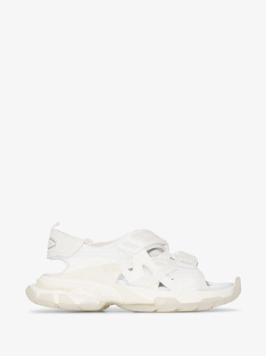White Track Clear Sole Sandals