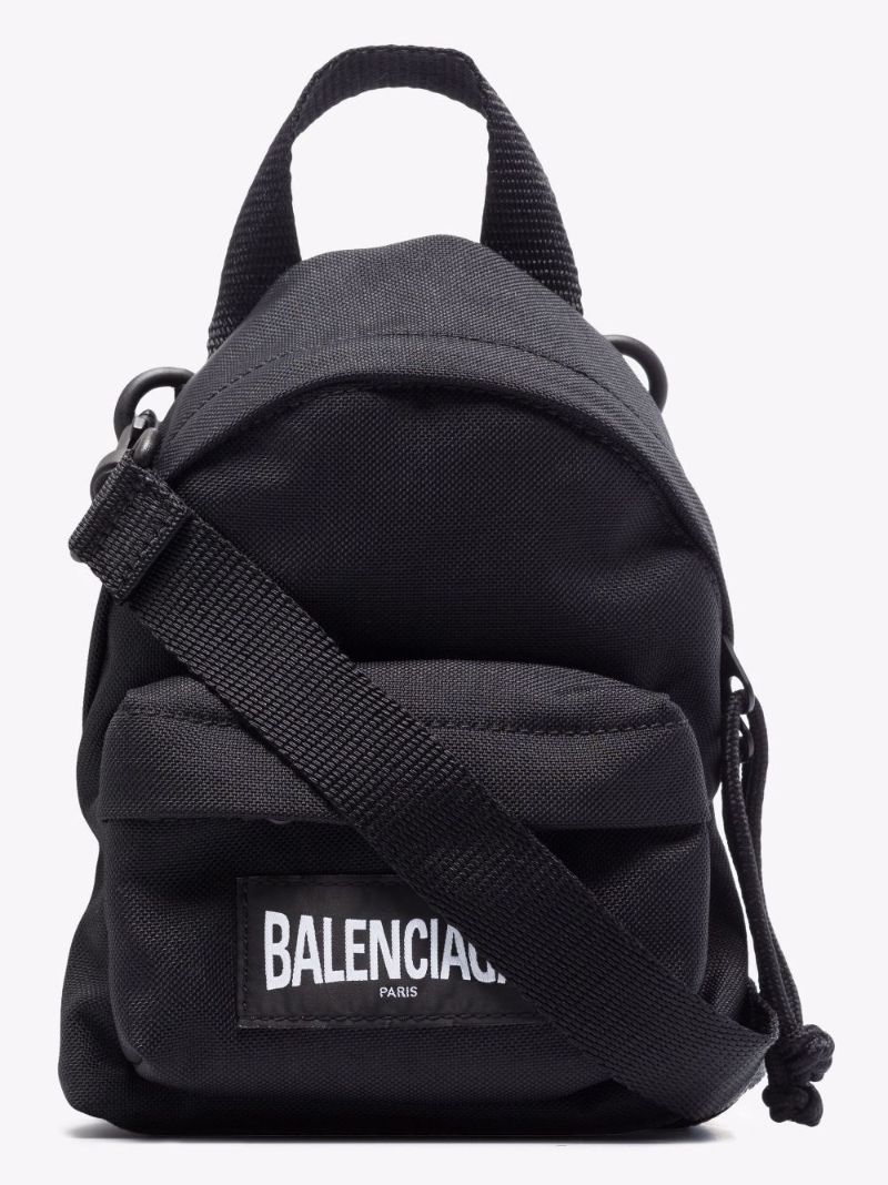 Black Oversized Mini Backpack