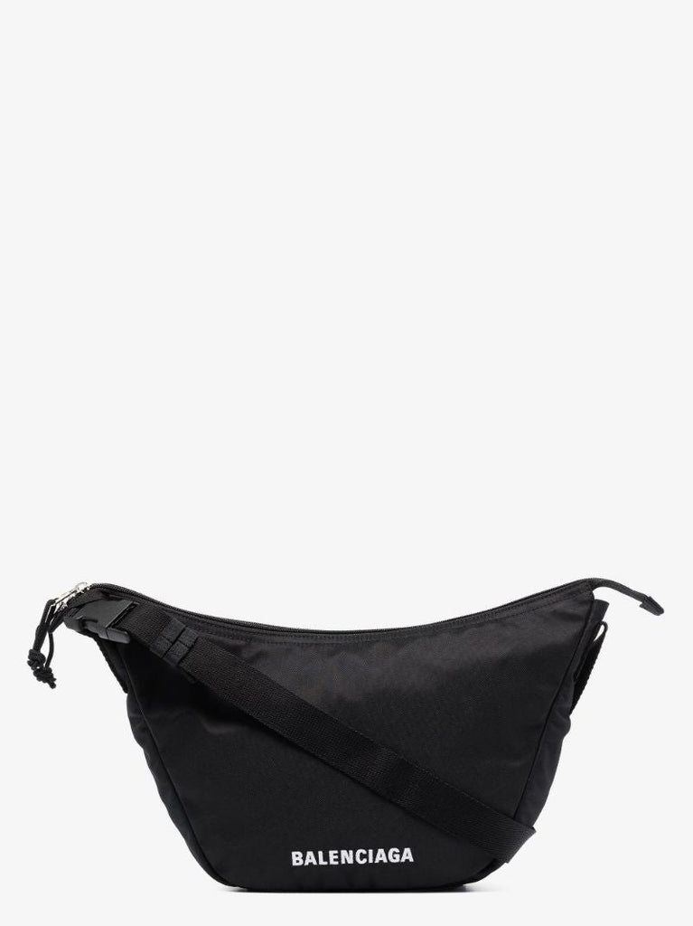 Black Wheel Sling Cross Body Bag