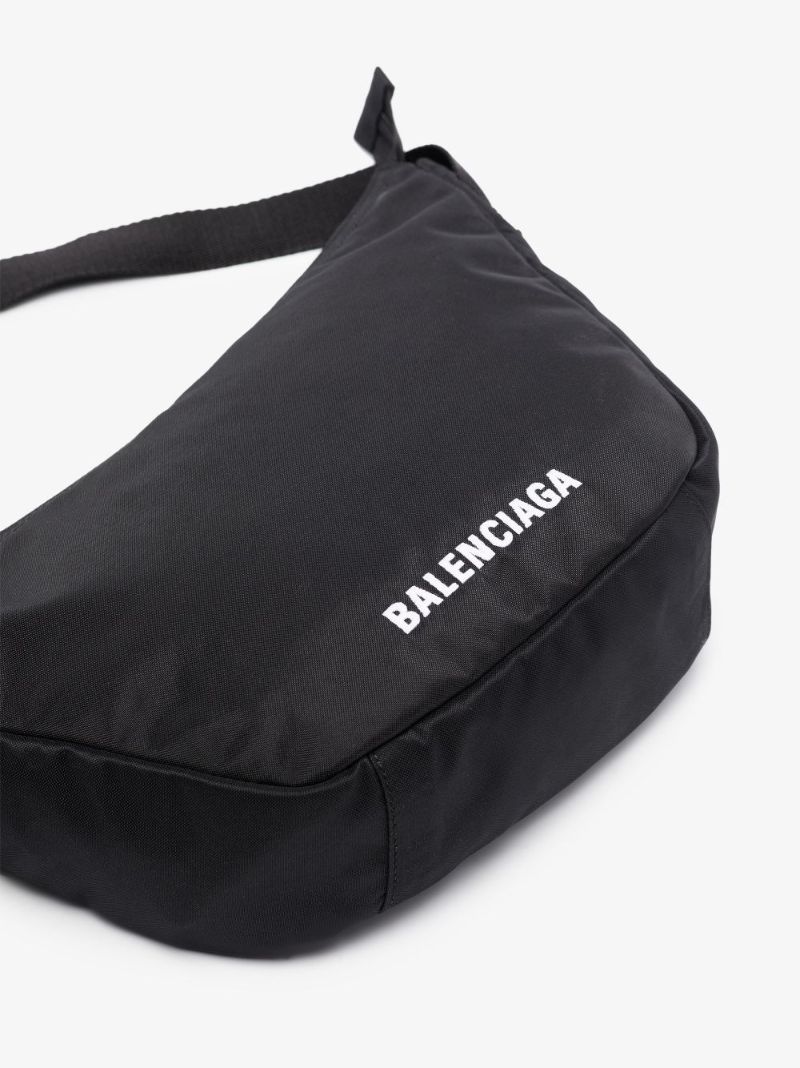 Black Wheel Sling Cross Body Bag