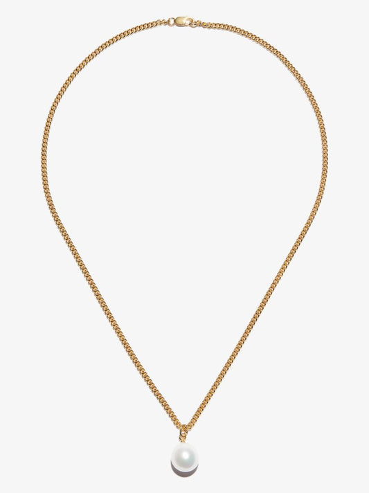 Gold Vermeil Pearl Chain Necklace