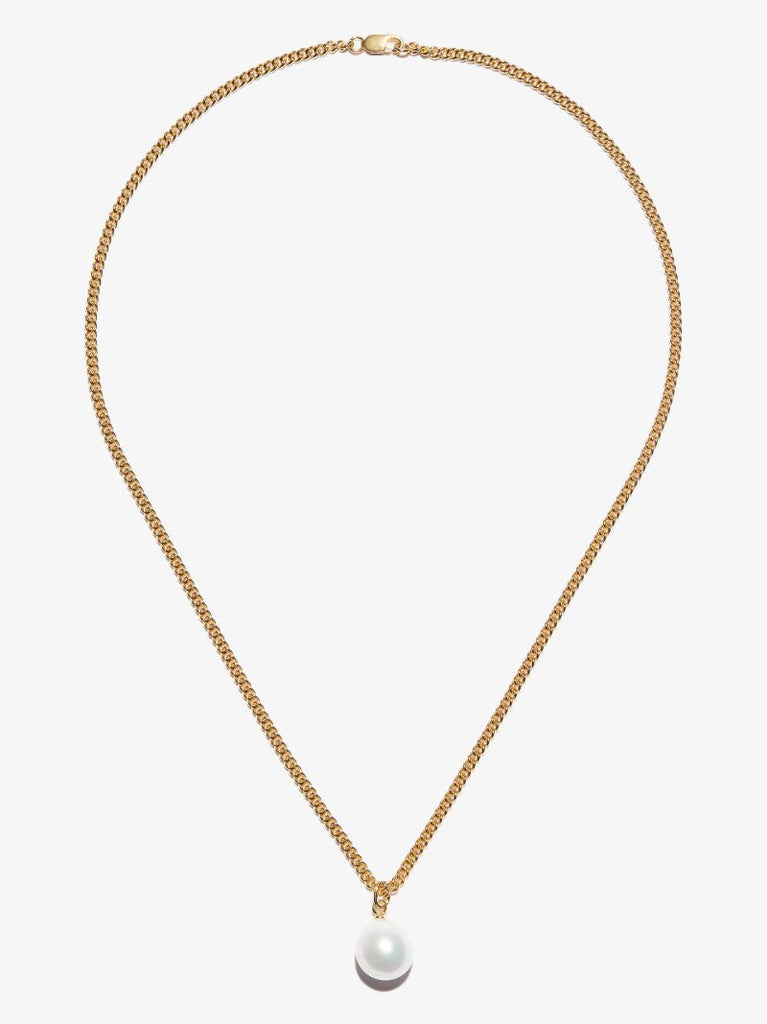 Gold Vermeil Pearl Chain Necklace