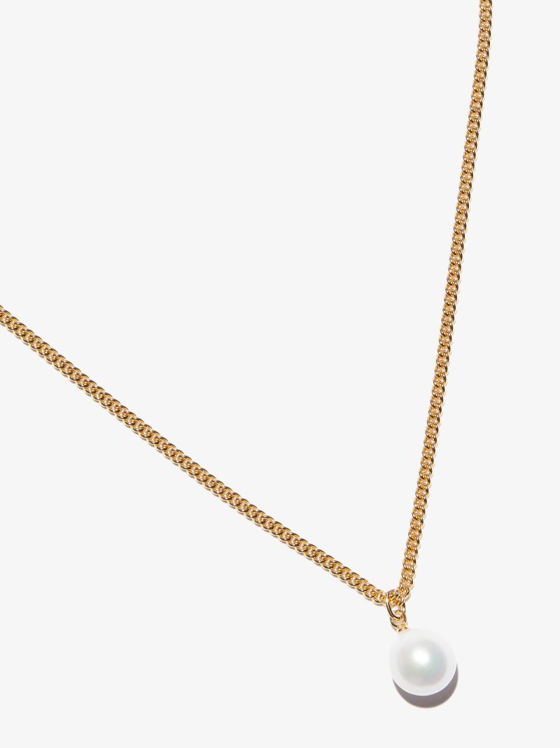 Gold Vermeil Pearl Chain Necklace