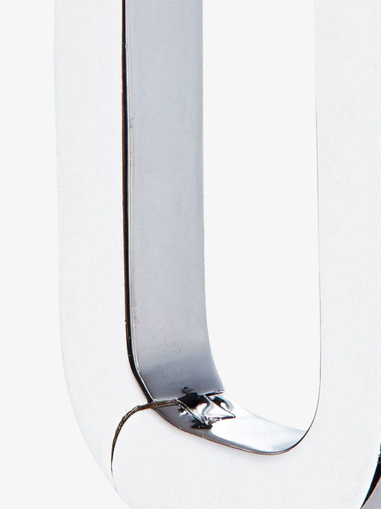 Sterling Silver Chunky Square Hoop Earrings