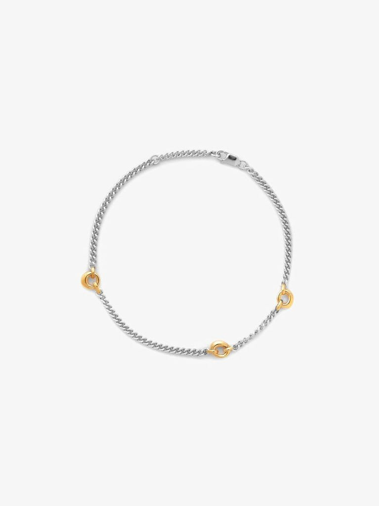 Sterling Silver Trio Link Up Chain Bracelet