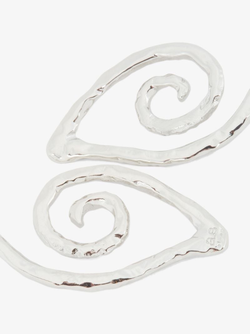 Silver-plated Kleo Hammered Earrings