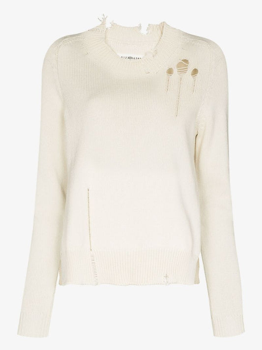 Distressed Raglan Sleeve Sweater
