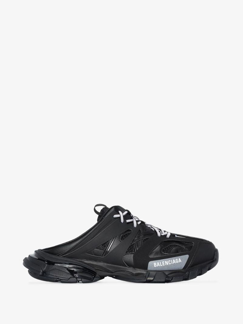 Black Track Sneaker Mules