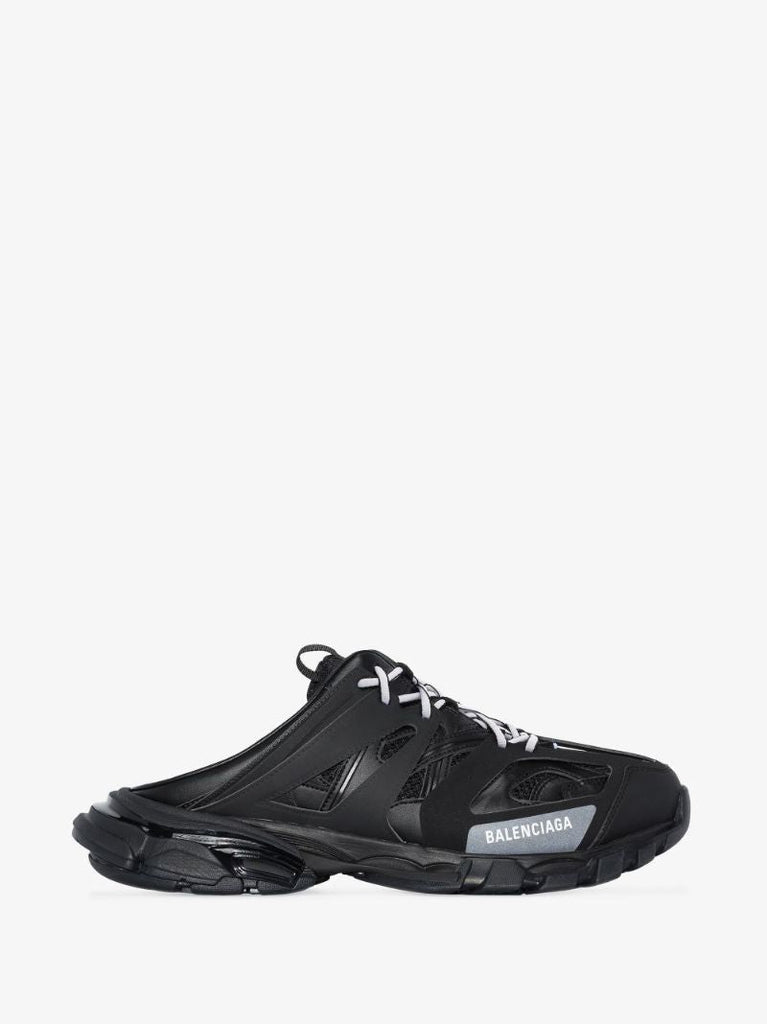 Black Track Sneaker Mules