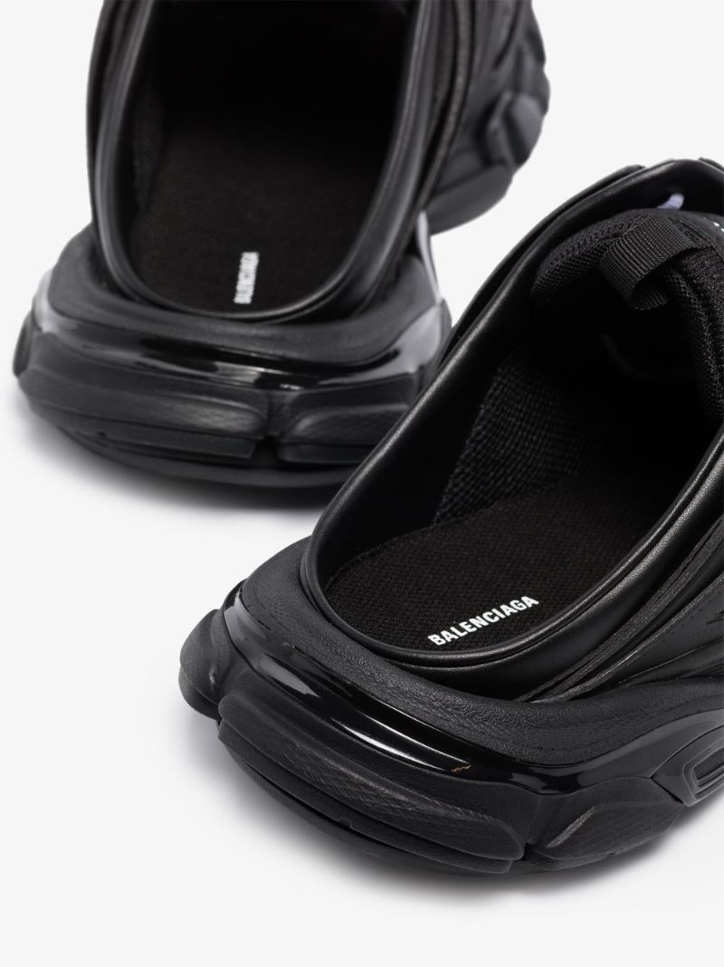 Black Track Sneaker Mules