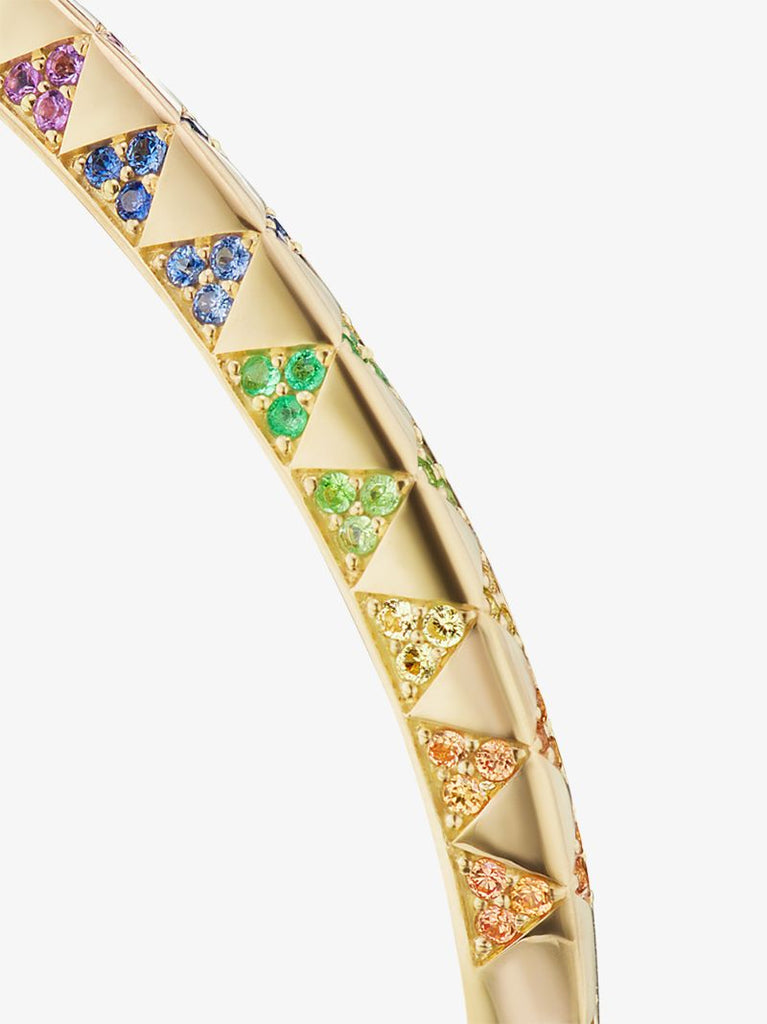 18k Yellow Gold Rainbow Sapphire Bracelet