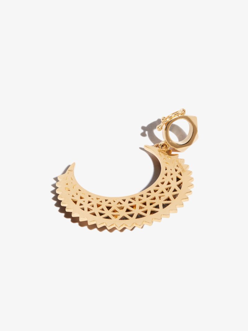18k Yellow Gold Mini Moon Sapphire Charm