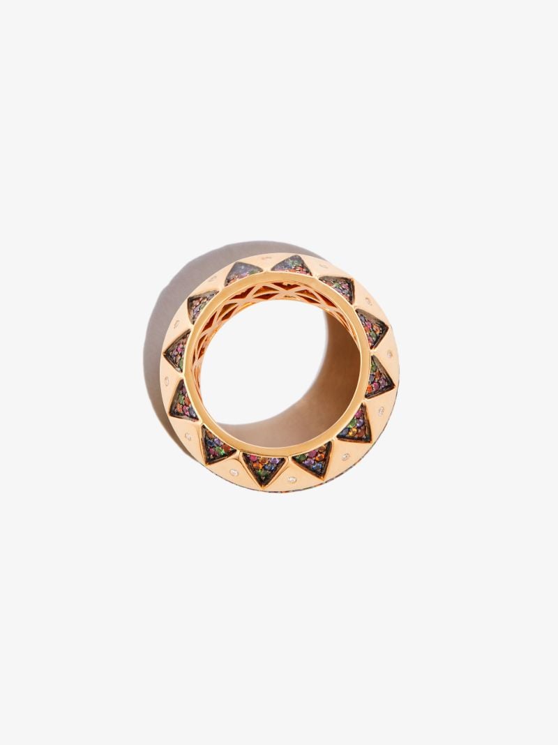 18k Yellow Gold Chubby Talisman Diamond Ring