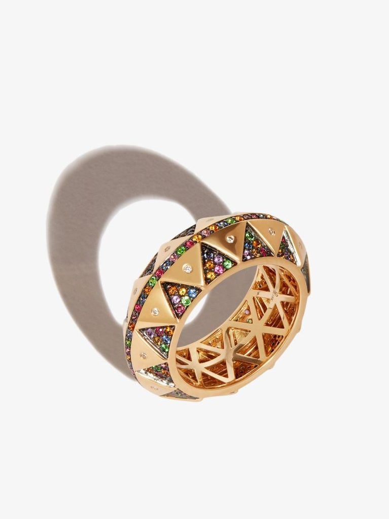 18k Yellow Gold Chubby Talisman Diamond Ring