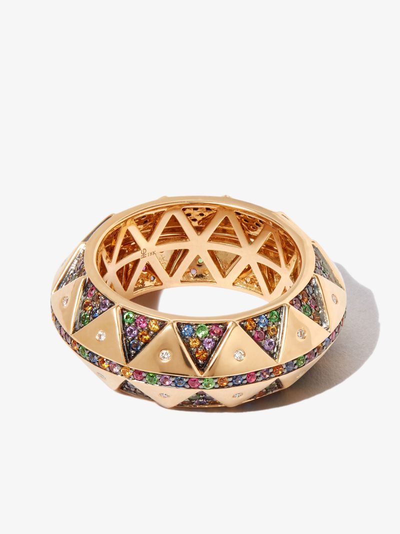 18k Yellow Gold Chubby Talisman Diamond Ring