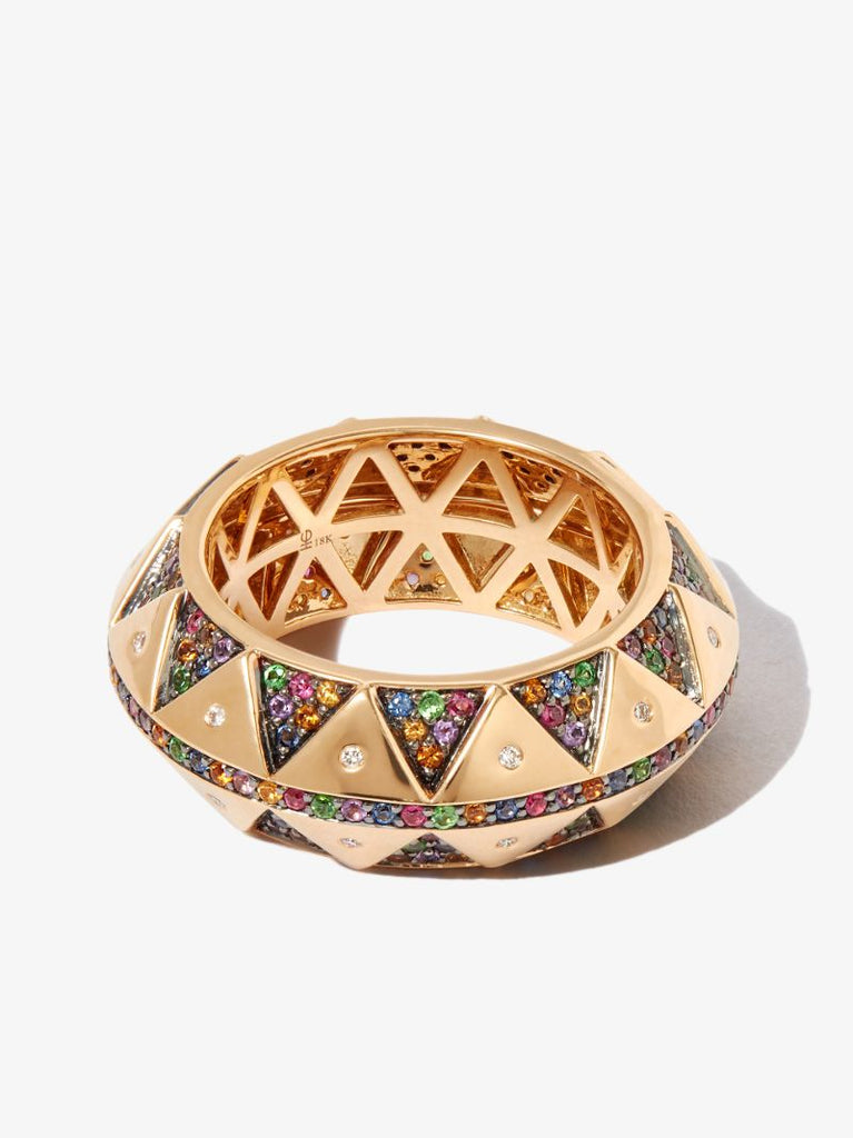 18k Yellow Gold Chubby Talisman Diamond Ring