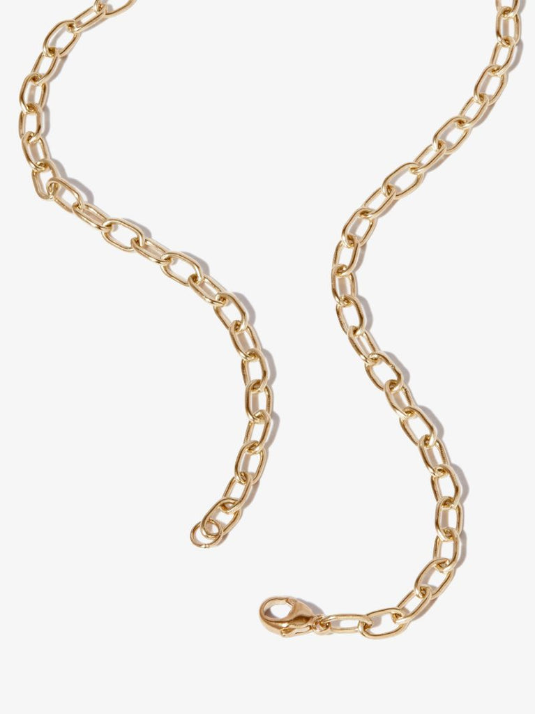 18k Yellow Gold Hexagon Foundation Diamond Necklace