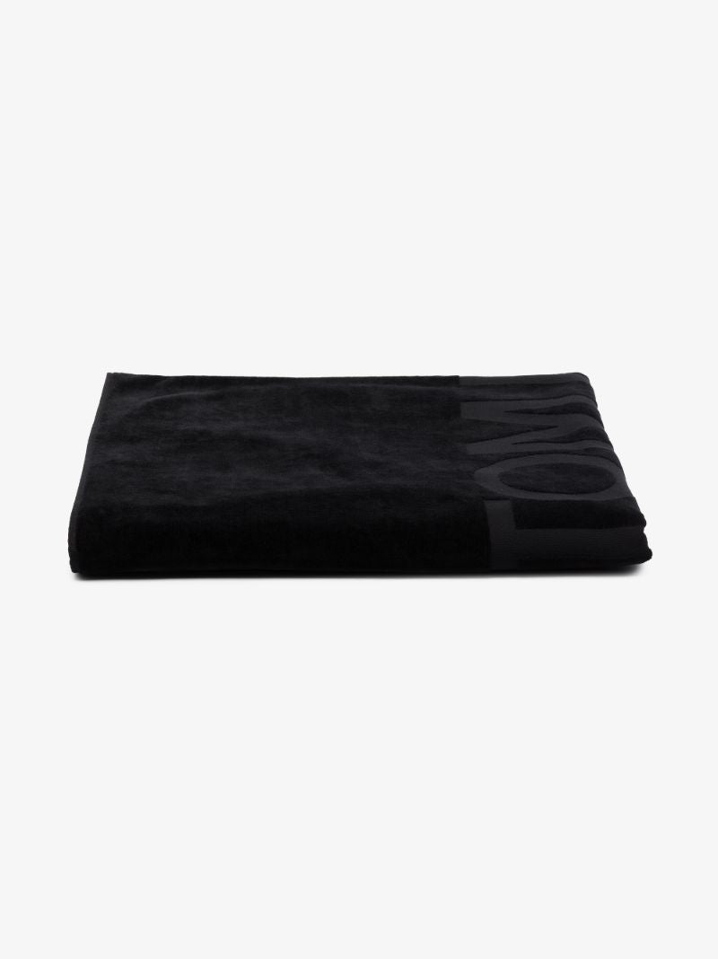 Black Logo Cotton Towel