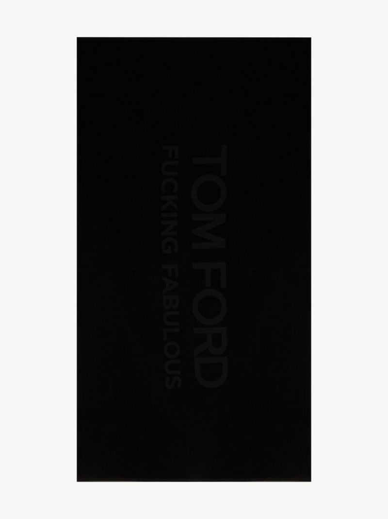 Black Logo Cotton Towel