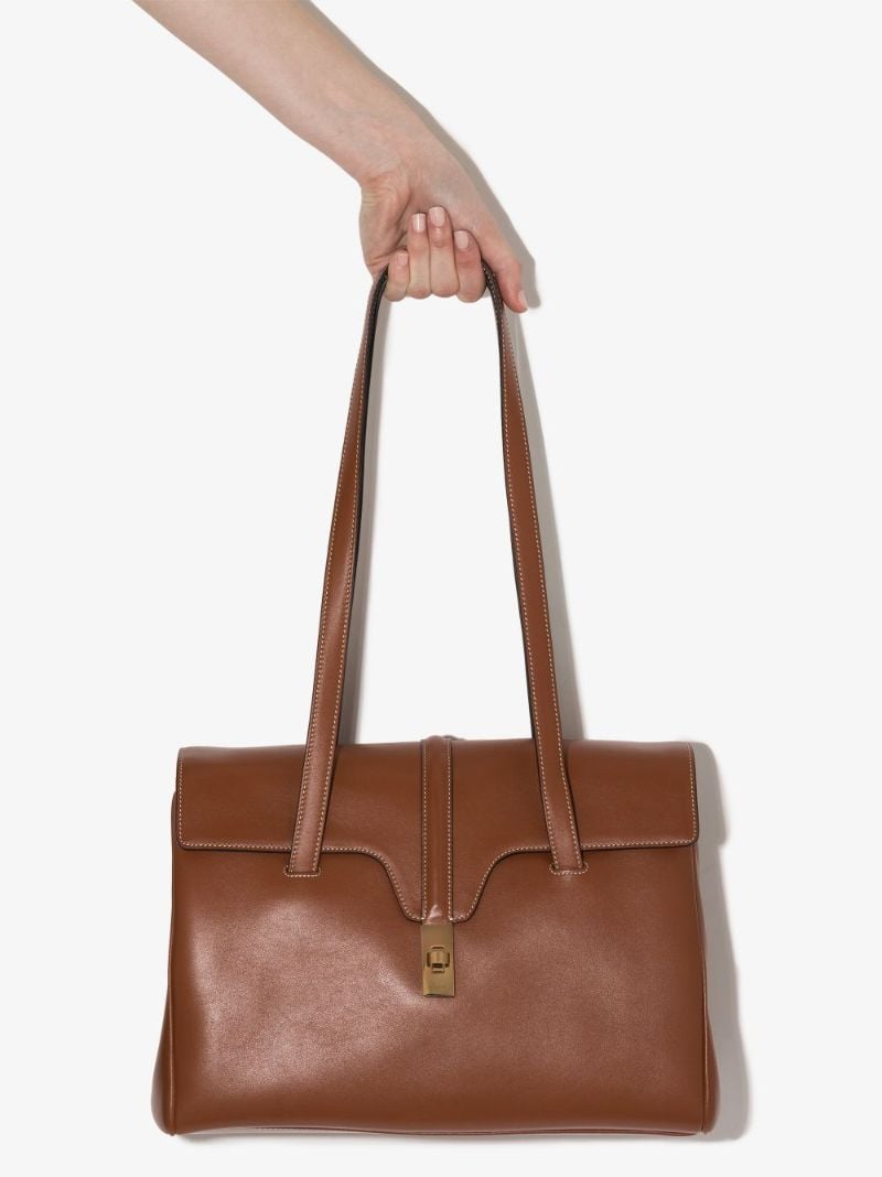Brown Medium Soft 16 Leather Tote Bag