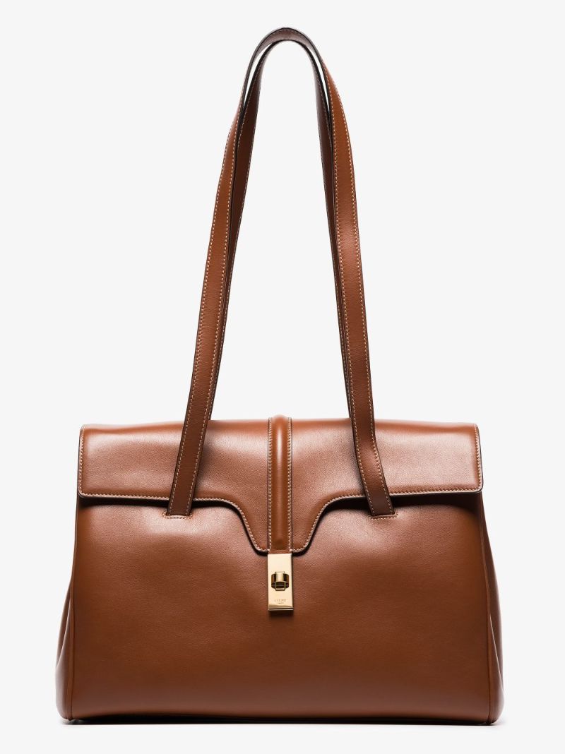 Brown Medium Soft 16 Leather Tote Bag