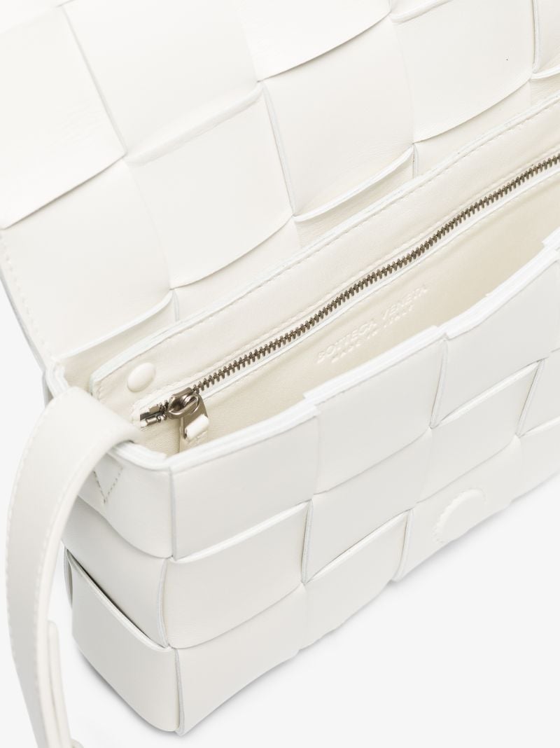 White Cassette Leather Cross Body Bag