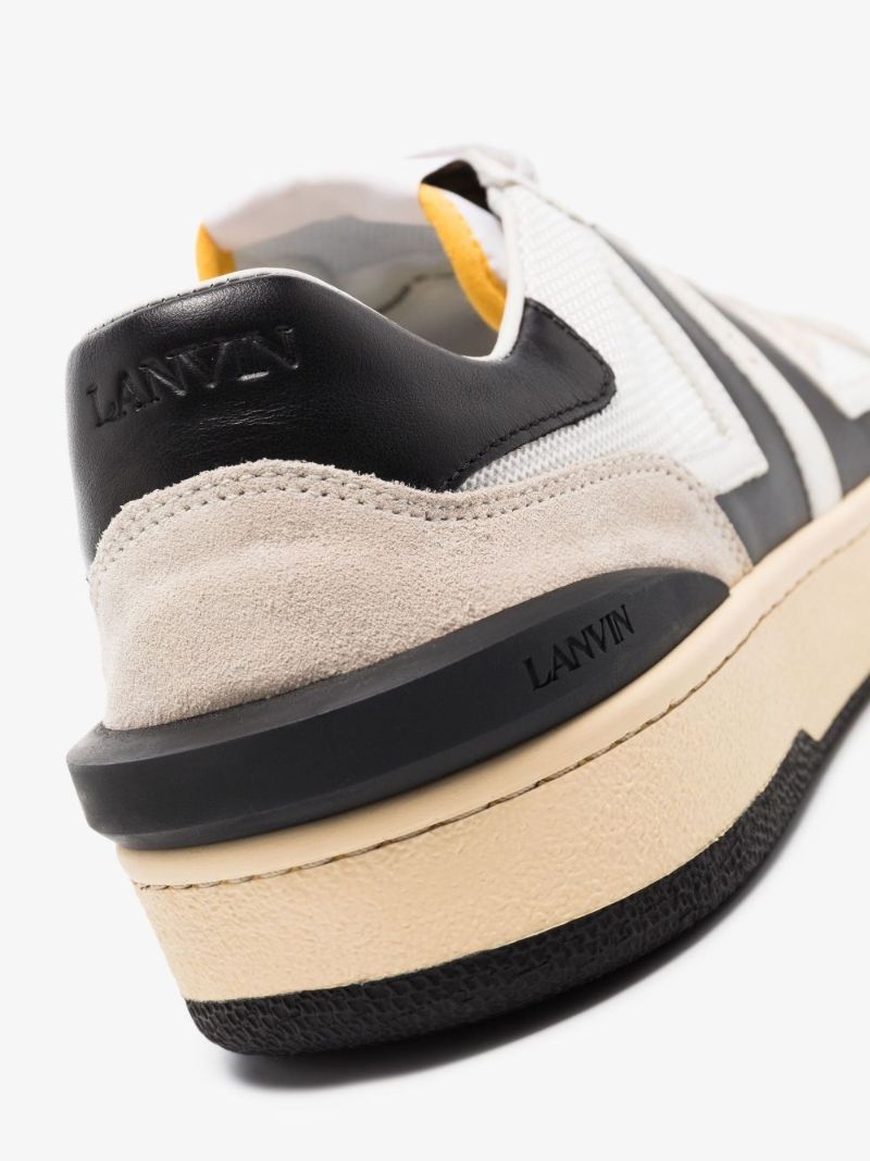 White Clay Low Top Leather Sneakers