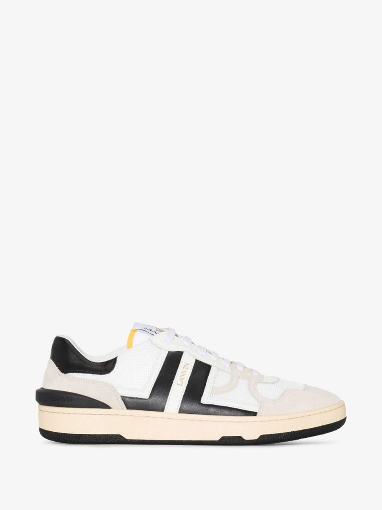 White Clay Low Top Leather Sneakers