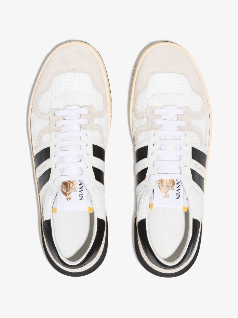 White Clay Low Top Leather Sneakers