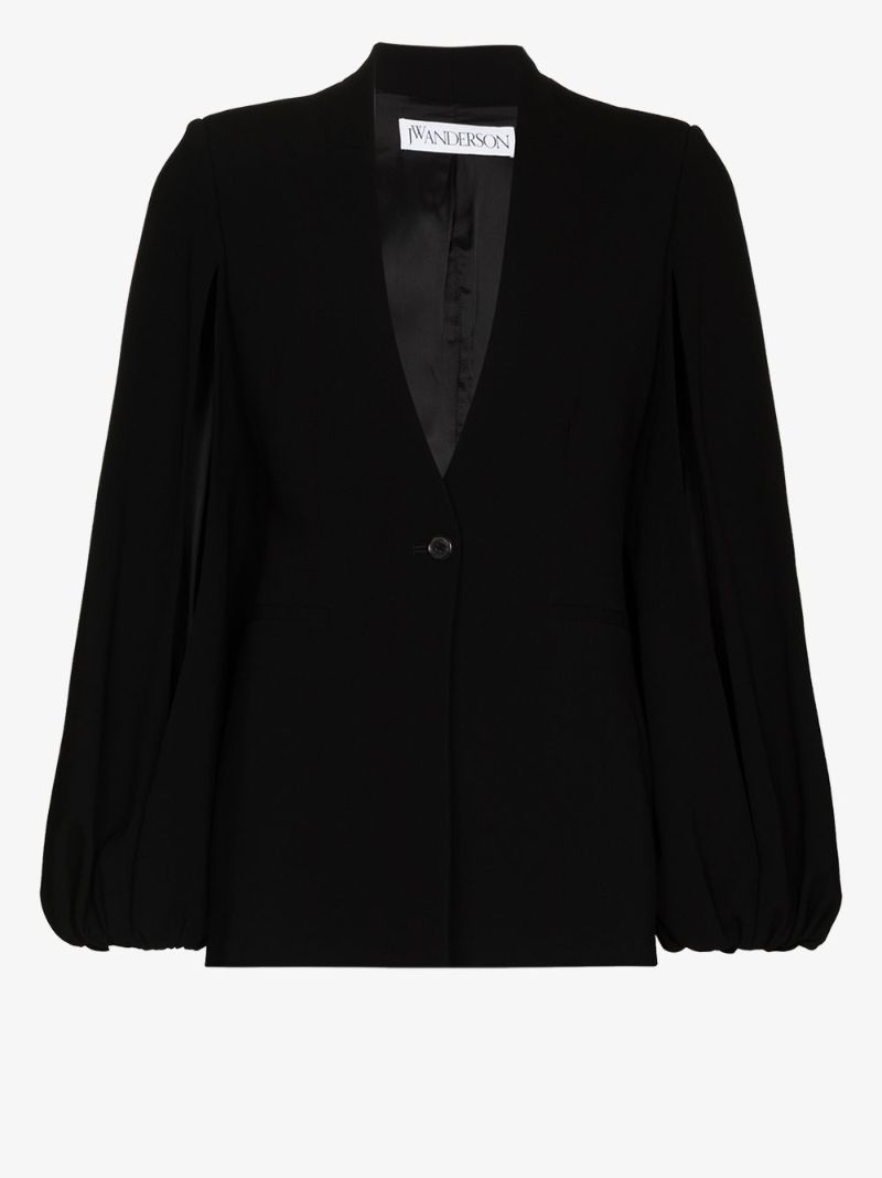 V-neck Bell Sleeve Blazer