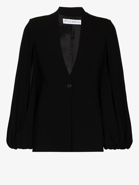 V-neck Bell Sleeve Blazer