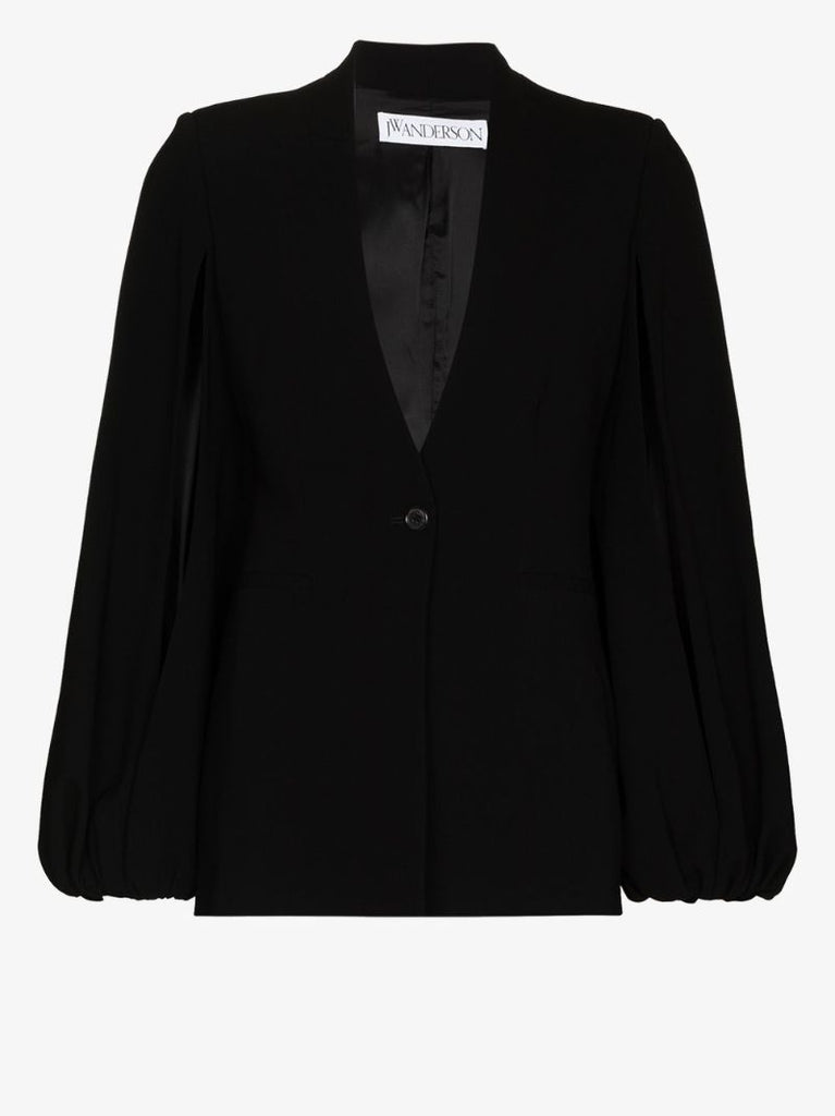 V-neck Bell Sleeve Blazer