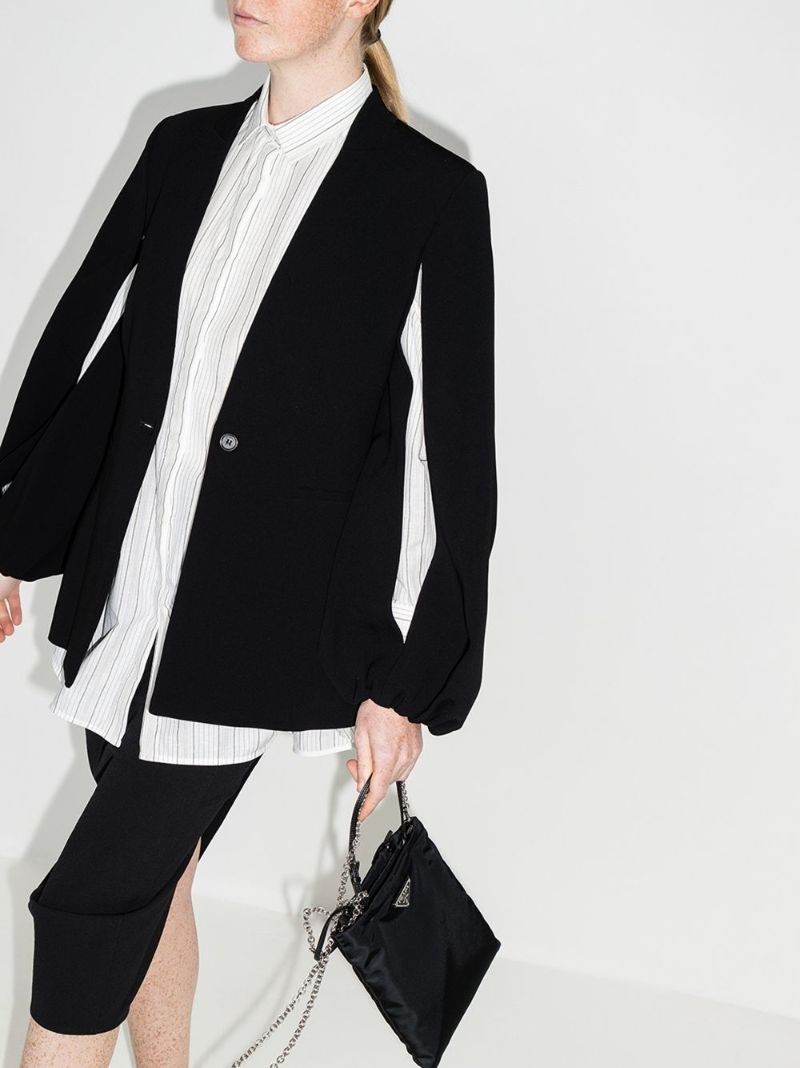 V-neck Bell Sleeve Blazer