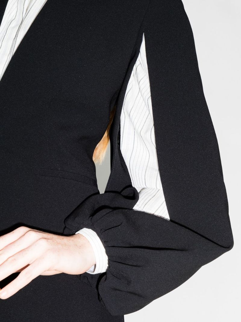 V-neck Bell Sleeve Blazer
