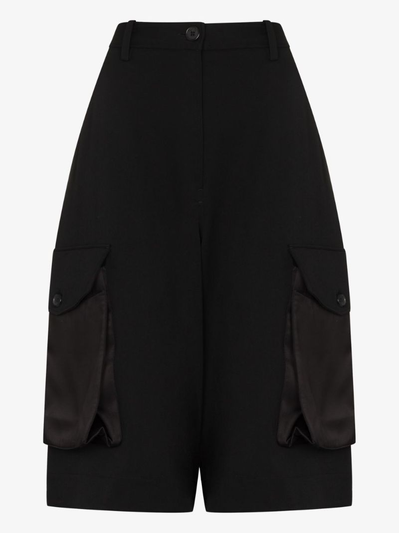Wide Leg Wool Shorts