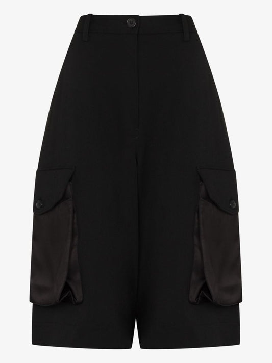 Wide Leg Wool Shorts
