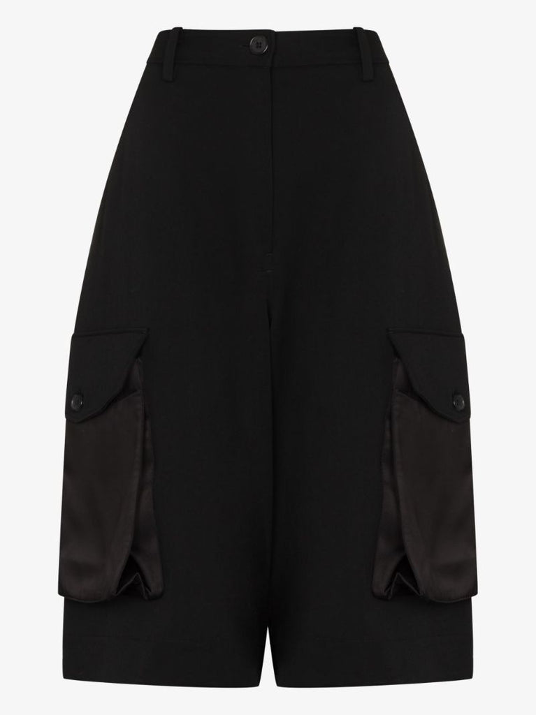 Wide Leg Wool Shorts