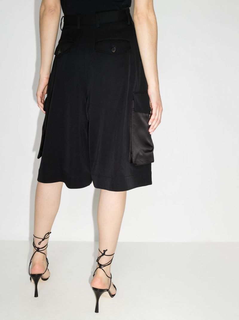 Wide Leg Wool Shorts