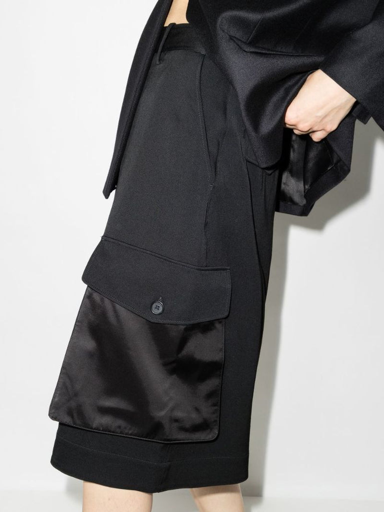 Wide Leg Wool Shorts