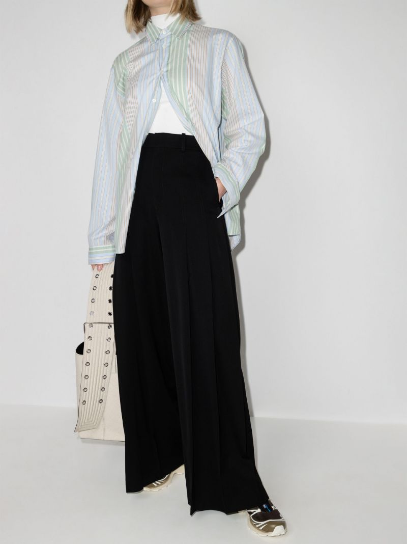 Pleated Wide Leg Trousers
