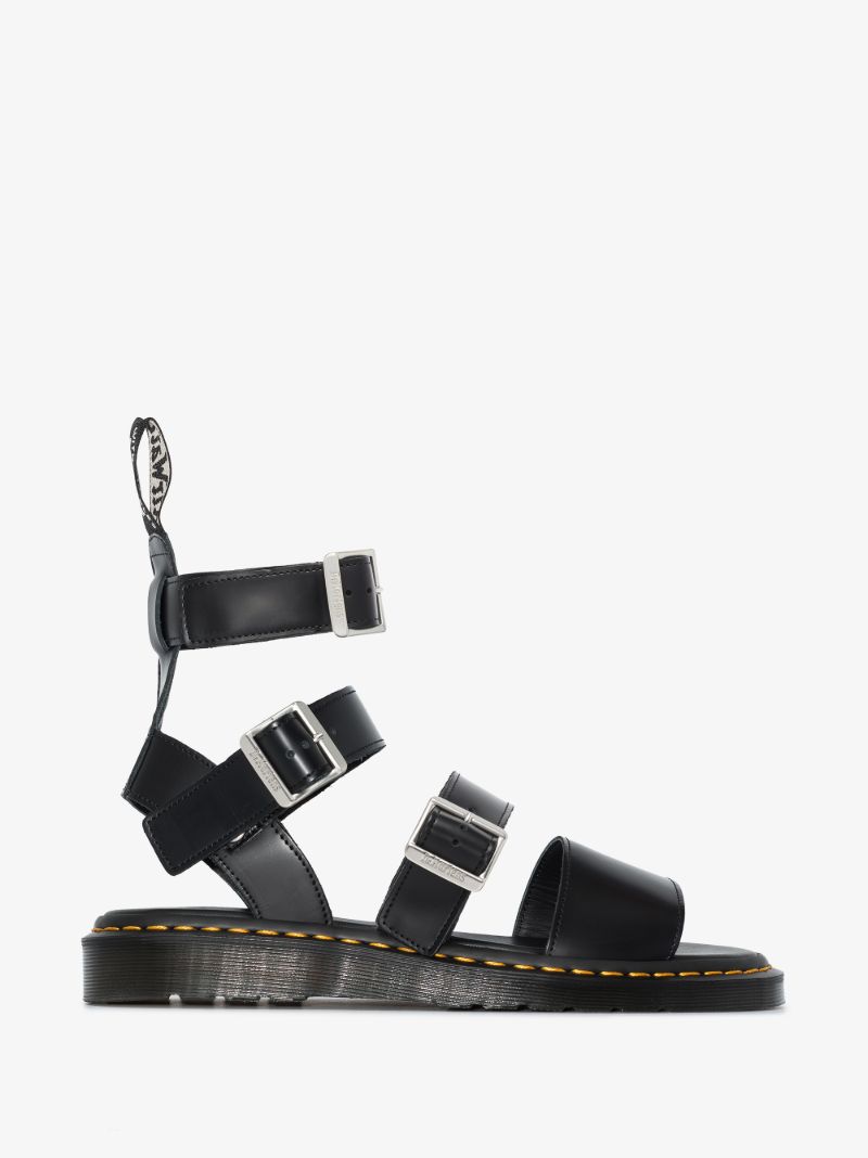 X Dr. Martens Black Gryphon Leather Sandals