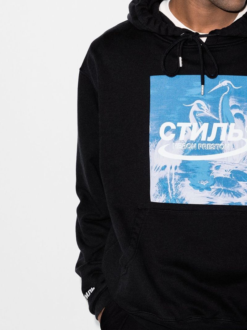 Logo Patch Drawstring Hoodie