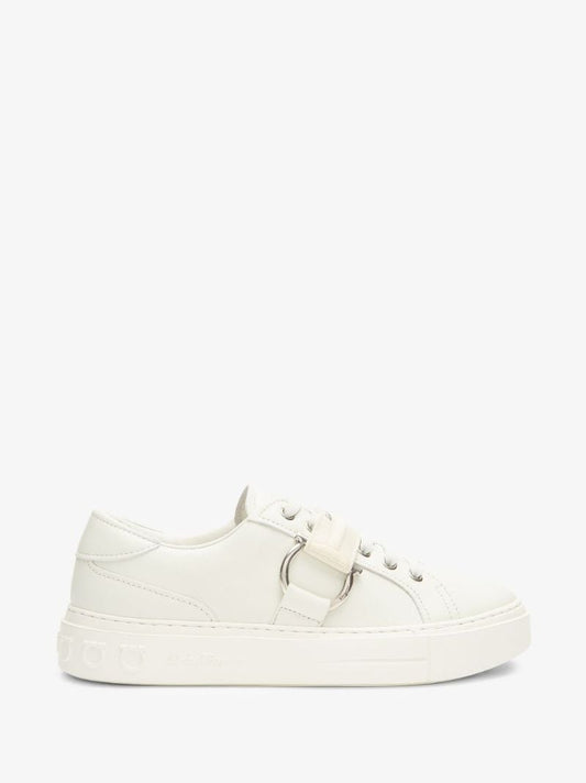 White Pharrel Leather Sneakers