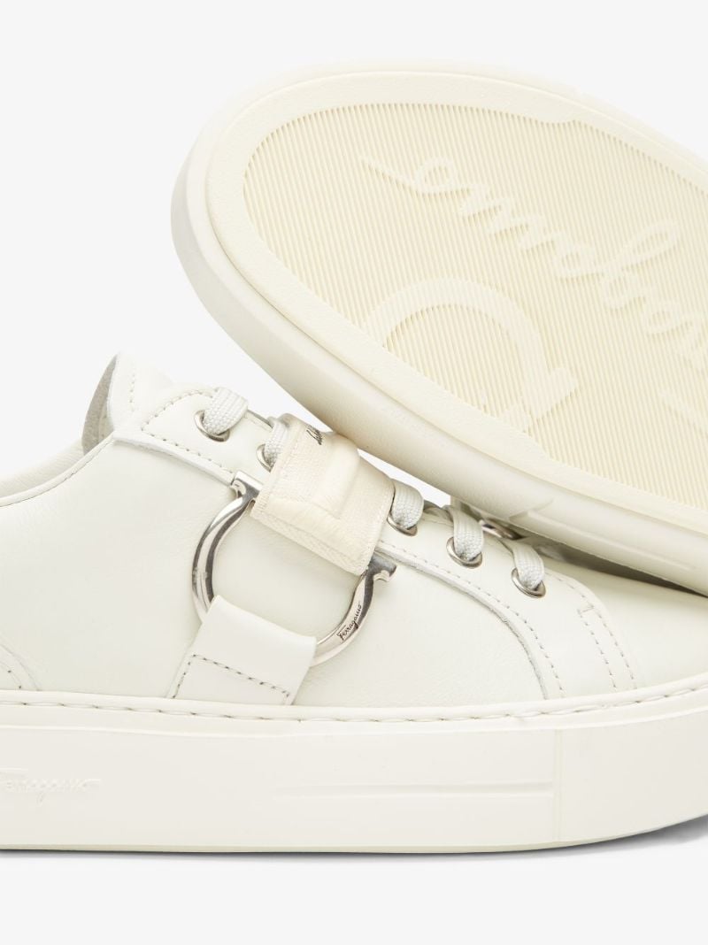 White Pharrel Leather Sneakers