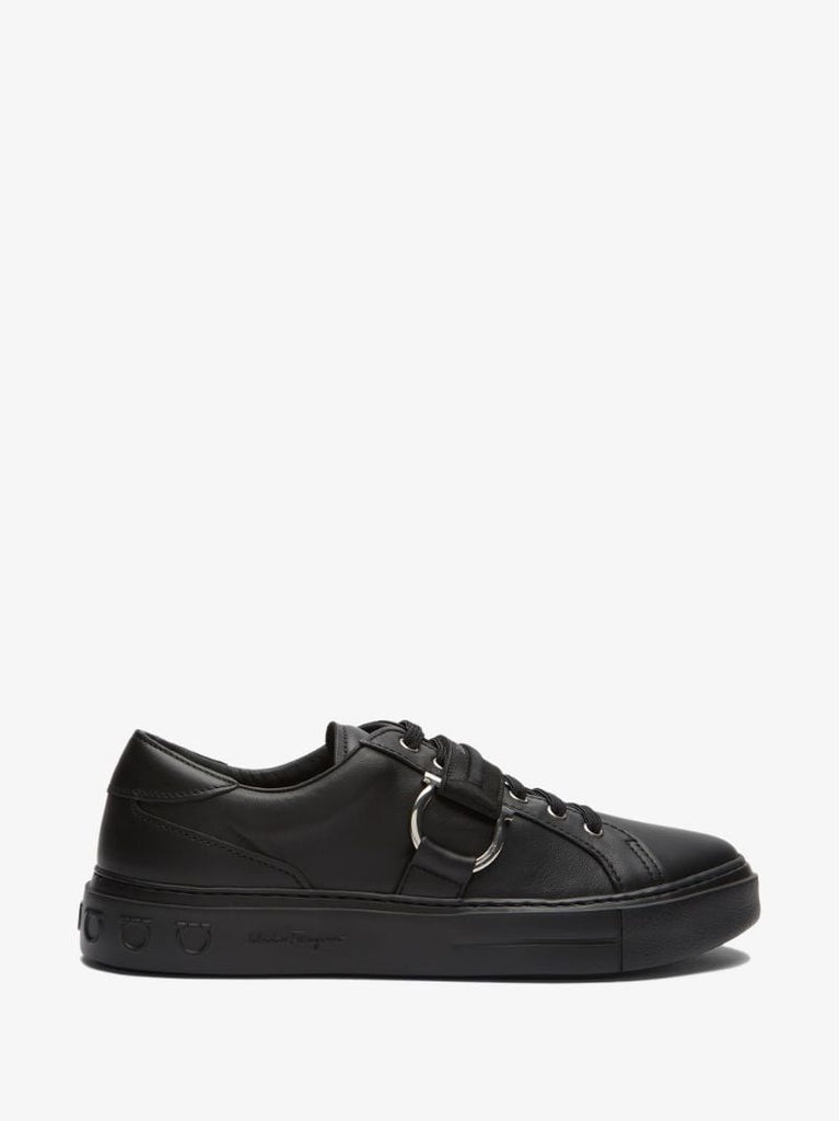 Black Pharrel Low-top Leather Sneakers