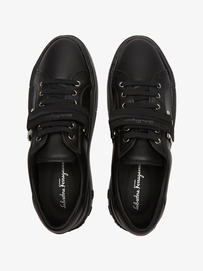 Black Pharrel Low-top Leather Sneakers