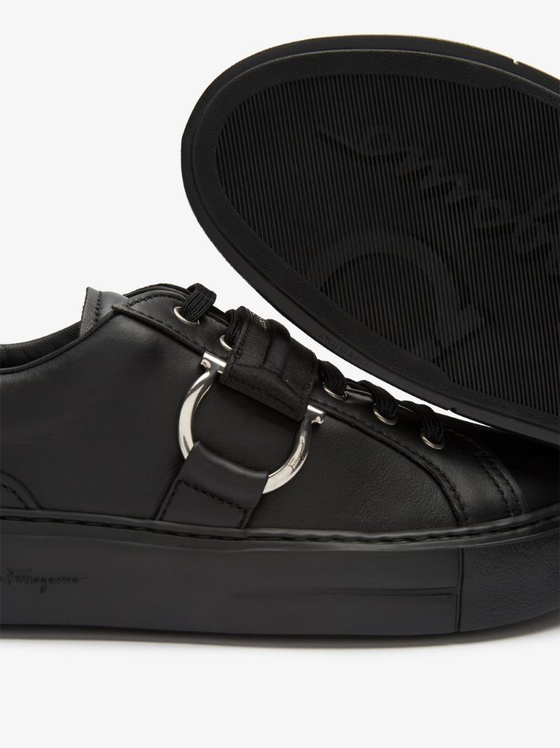 Black Pharrel Low-top Leather Sneakers